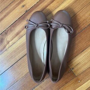 Quince Leather Bow Ballet Flats